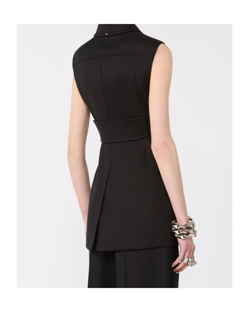 Sportmax Black Spxgabarra Button Sleeveless Gilet