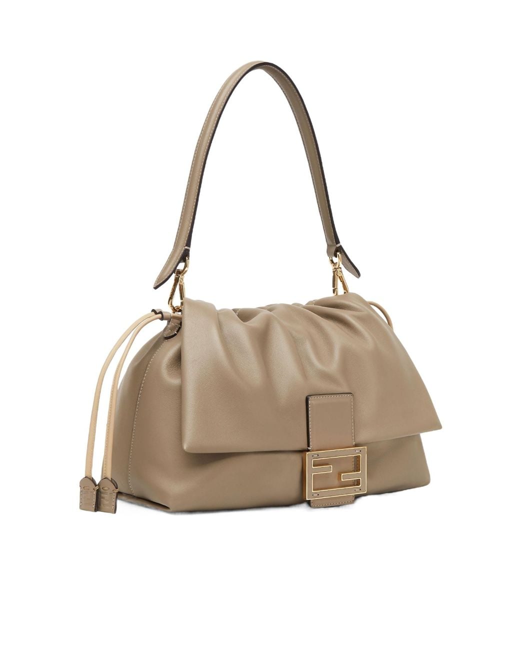 Fendi Natural Mamma Baguette Drawstring Shoulder Bag