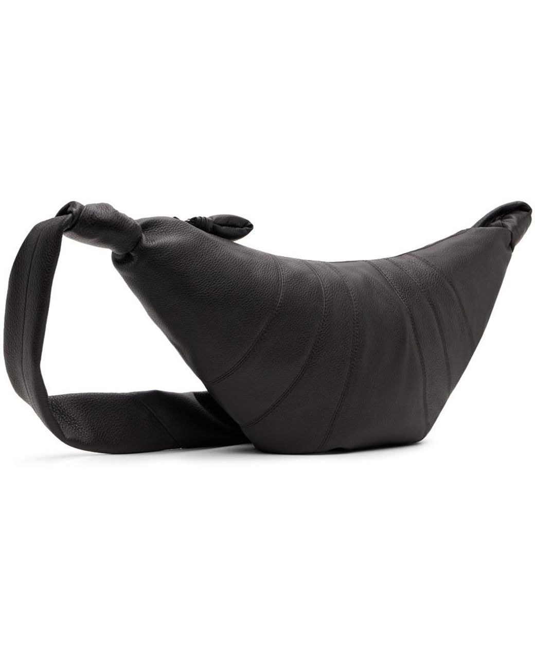 Lemaire Black Medium Croissant Crossbody Bag for men