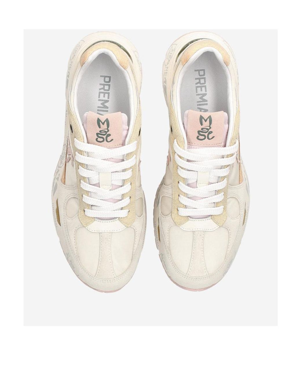 Premiata Natural Lace Up Sneakers