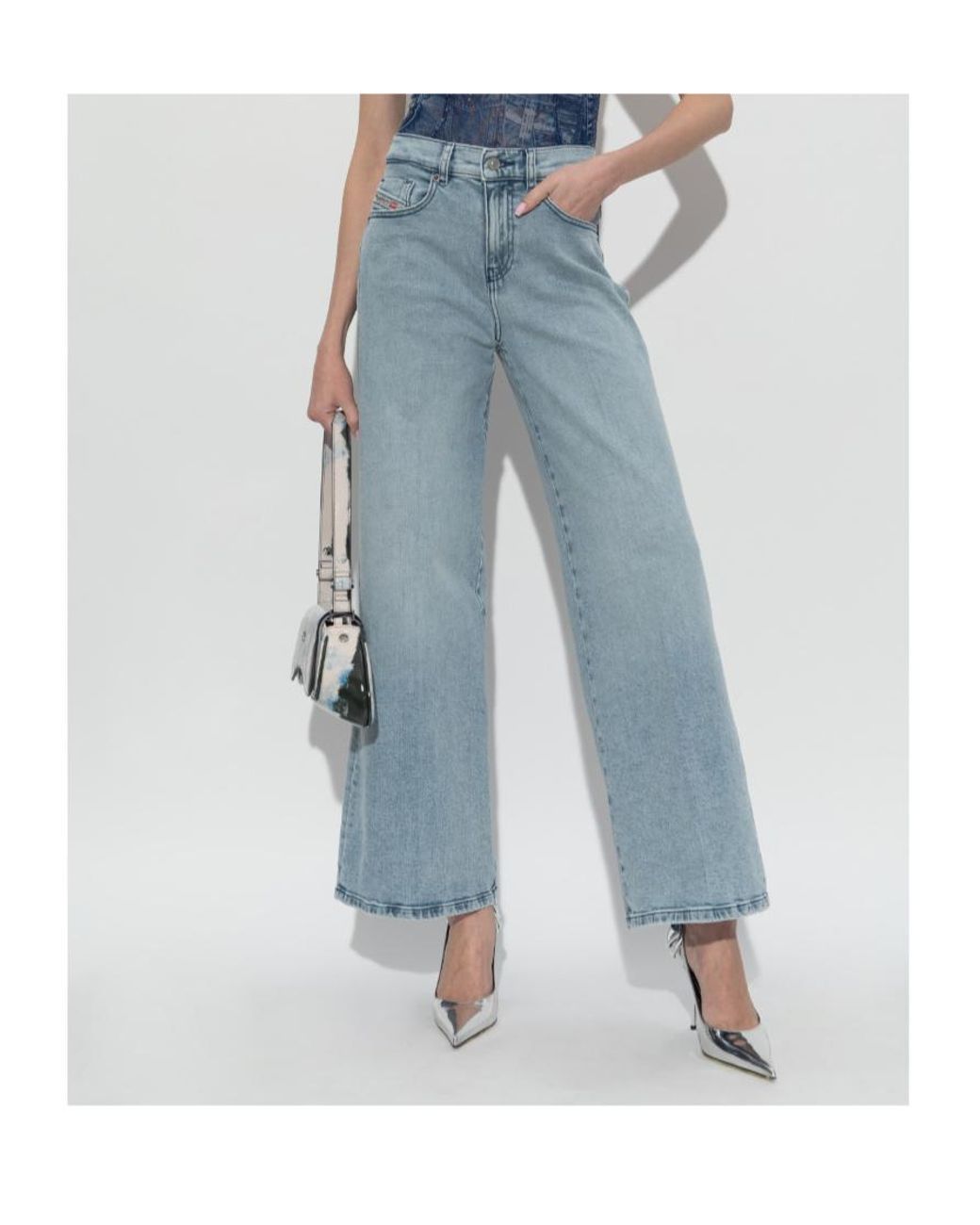 DIESEL Blue 1978 D-Akemi Wide Leg Jeans