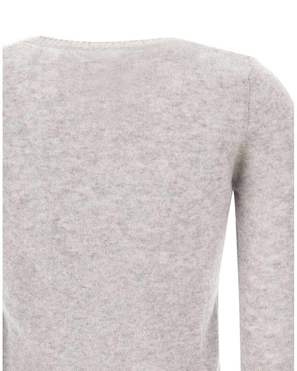 Eleventy Gray V-Neck Sweater