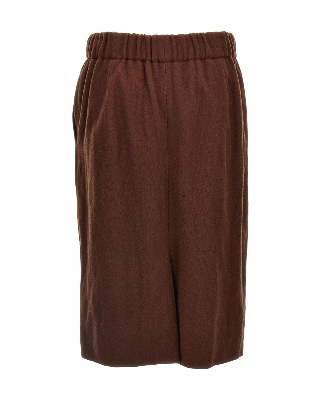 Dries Van Noten Brown Safya Elasticated Waist Skirt