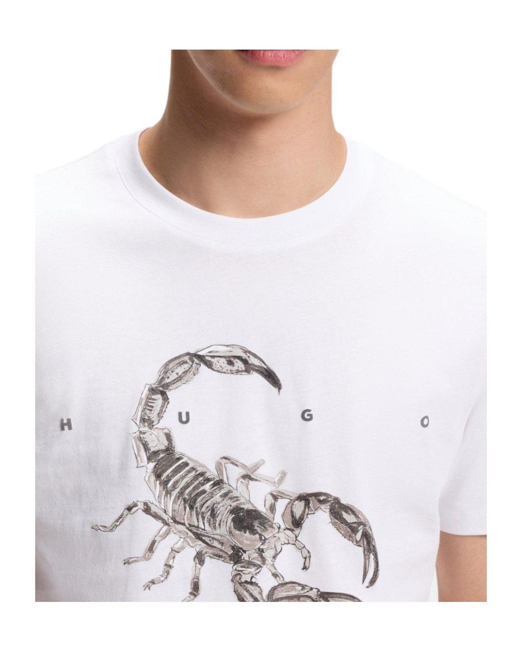 Boss White Breathable Cotton T-Shirt for men