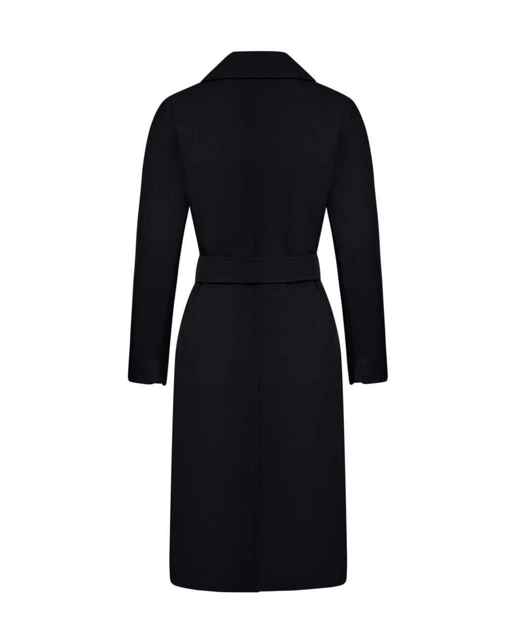 Max Mara Black 'S Pauline Belted Long-Sleeved Coat