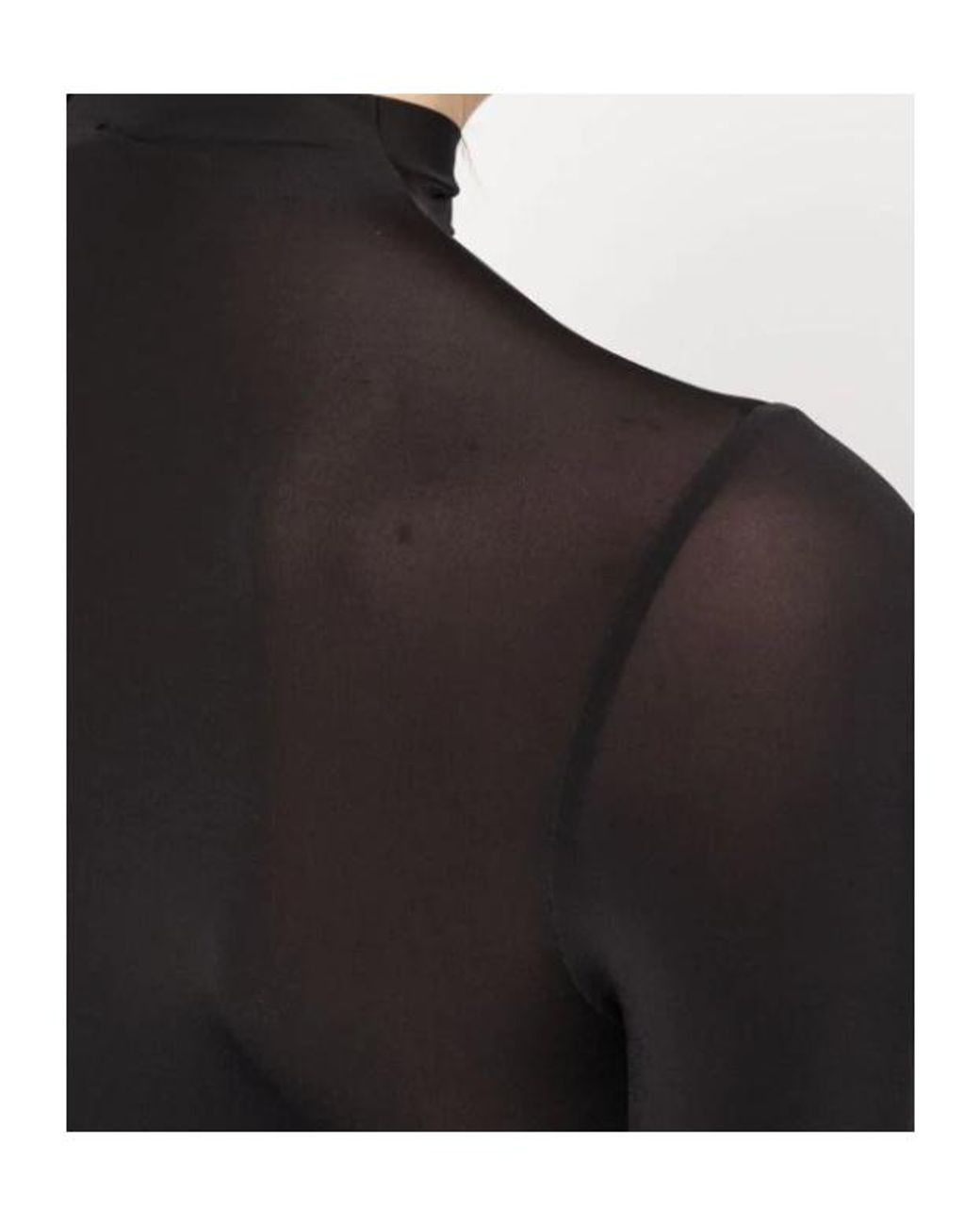 Wolford Black Buenos Aires String Semi-Sheer Bodysuit