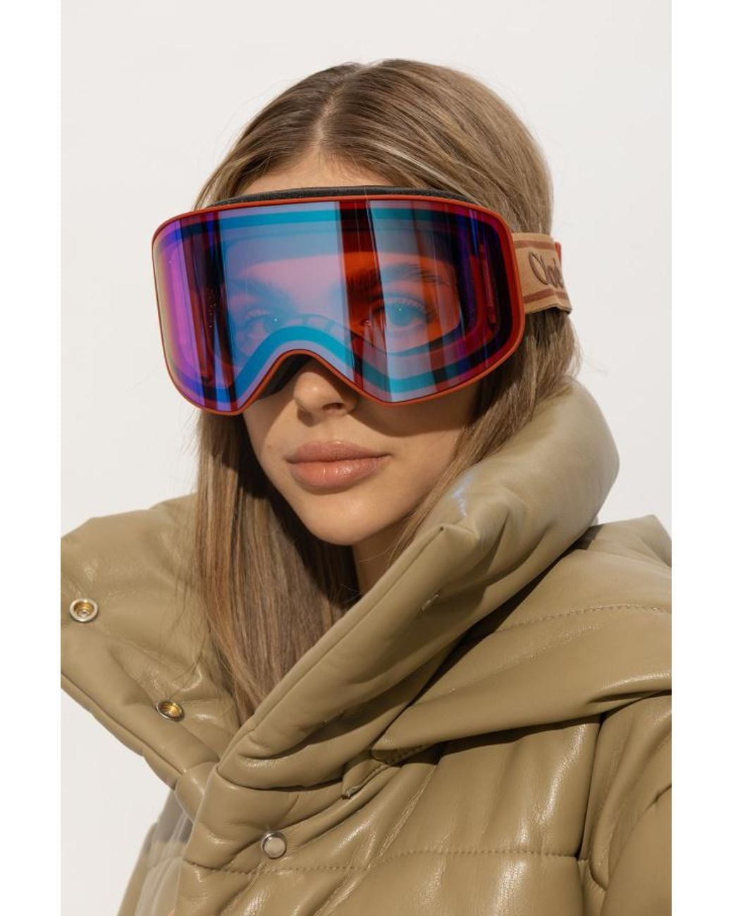 Chloé Blue Chloé Eyewear Elasticated-Band Ski Sunglasses