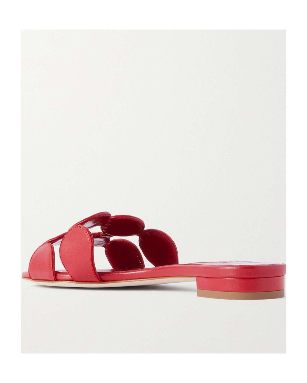 Manolo Blahnik Red Round Toe Slippers