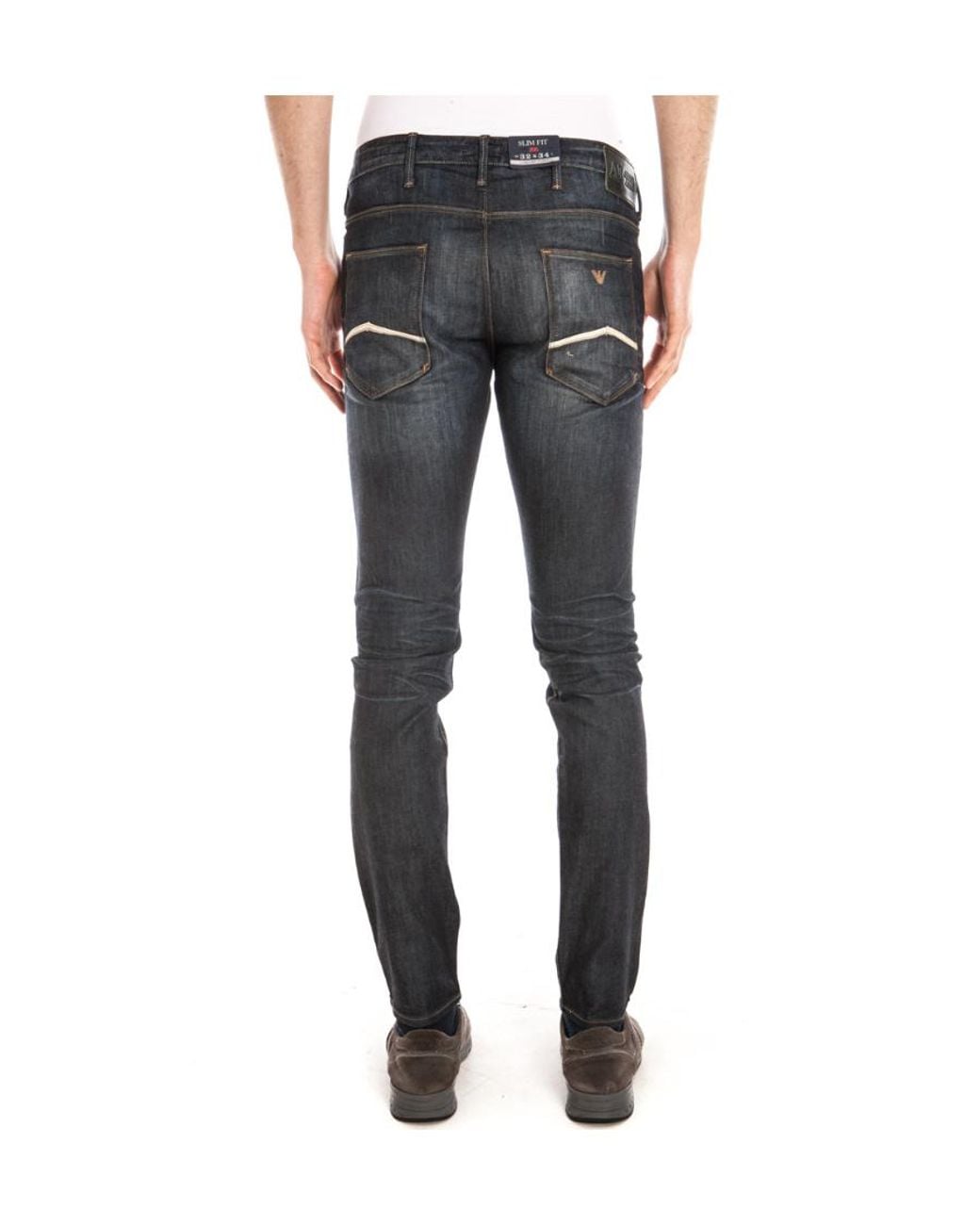 Armani Jeans Gray Logo Jeans for men