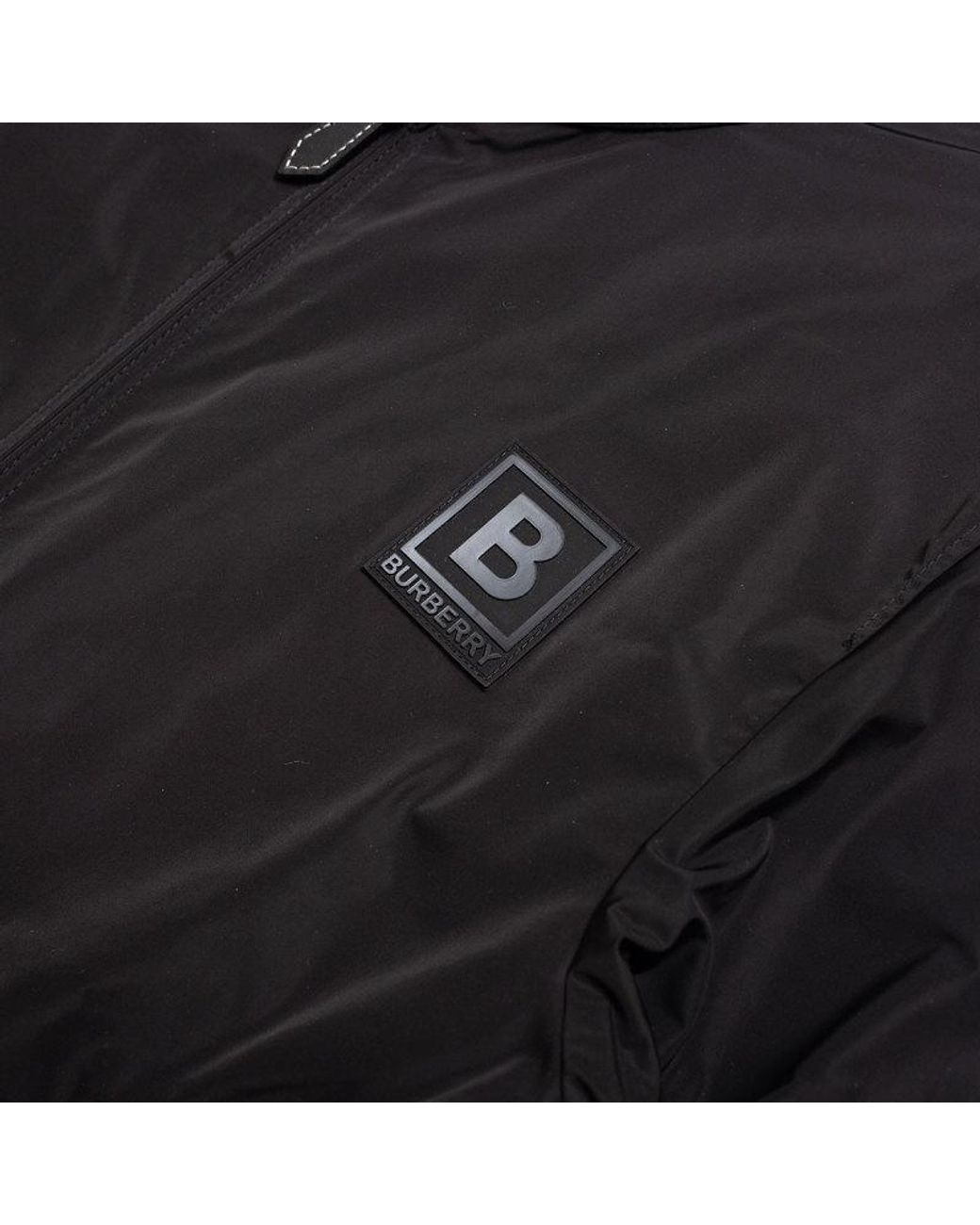 Burberry Black Letter Graphic Appliqué Harrington Jacket for men