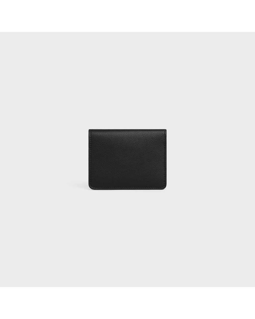 Céline Black Bi-Fold Card Holder Triomphe Stamp