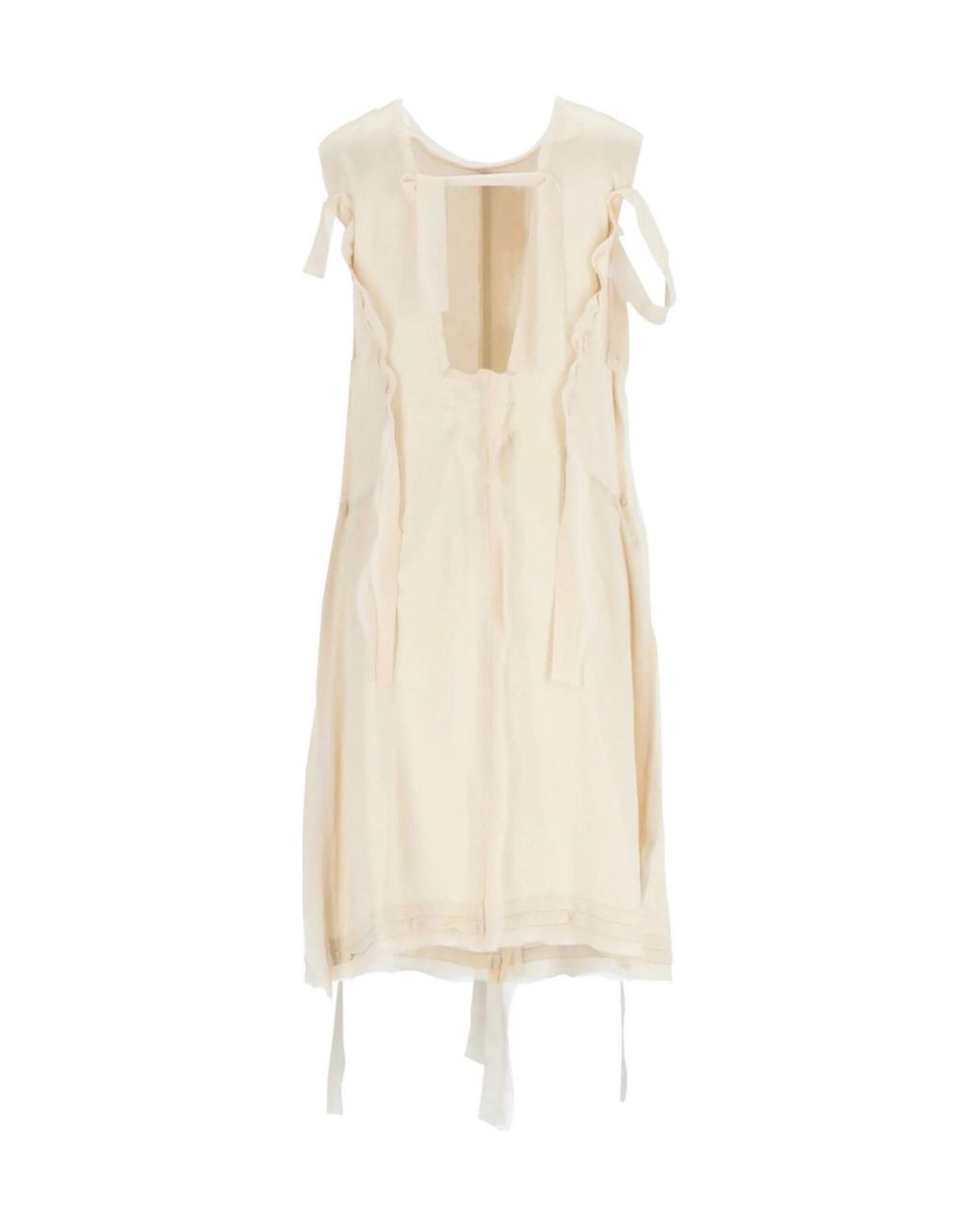 Maison Margiela Natural Two-Tone Sleeveless Dress