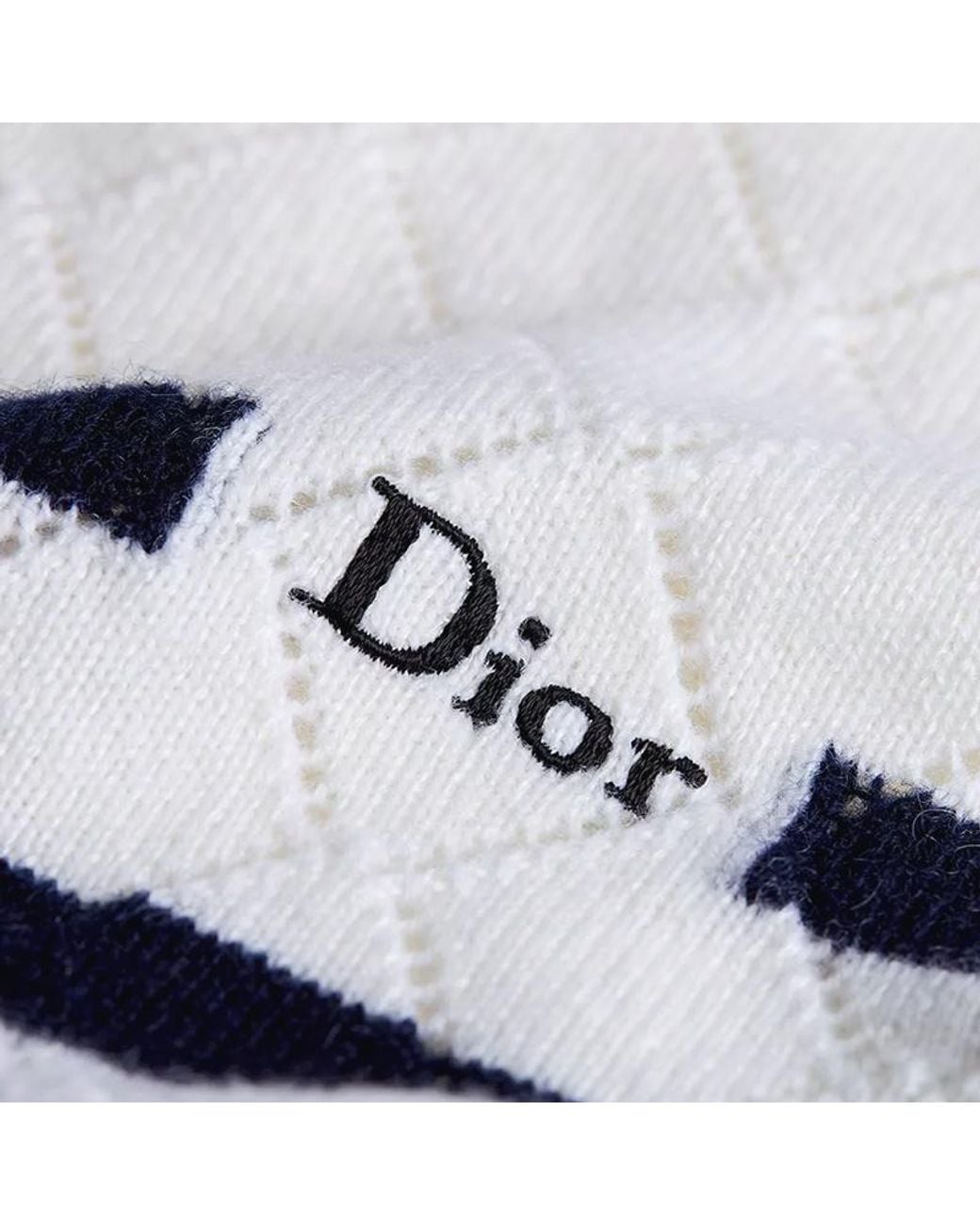 Dior White Long Sleeve Sweater