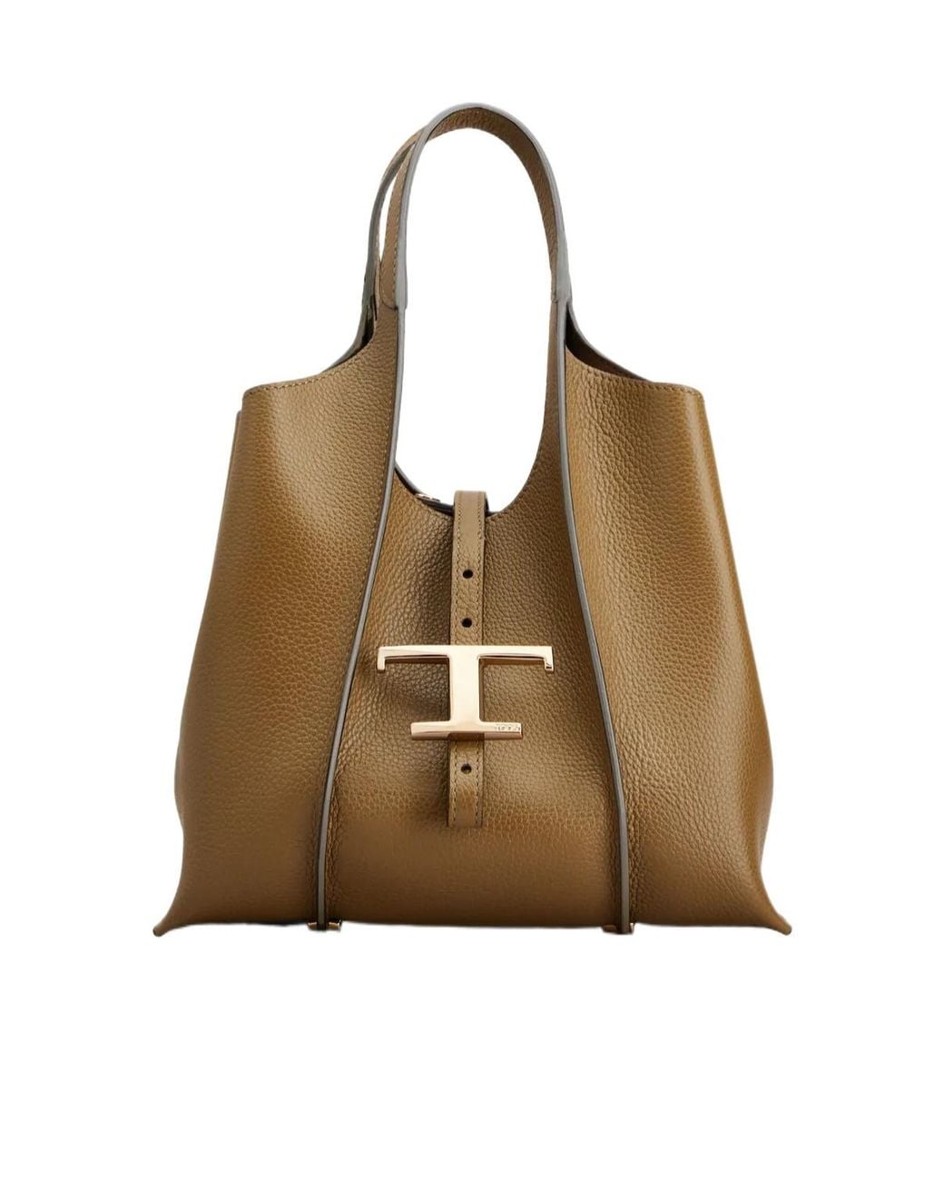 Tod's Brown T Timeless Mini Shopping Bag