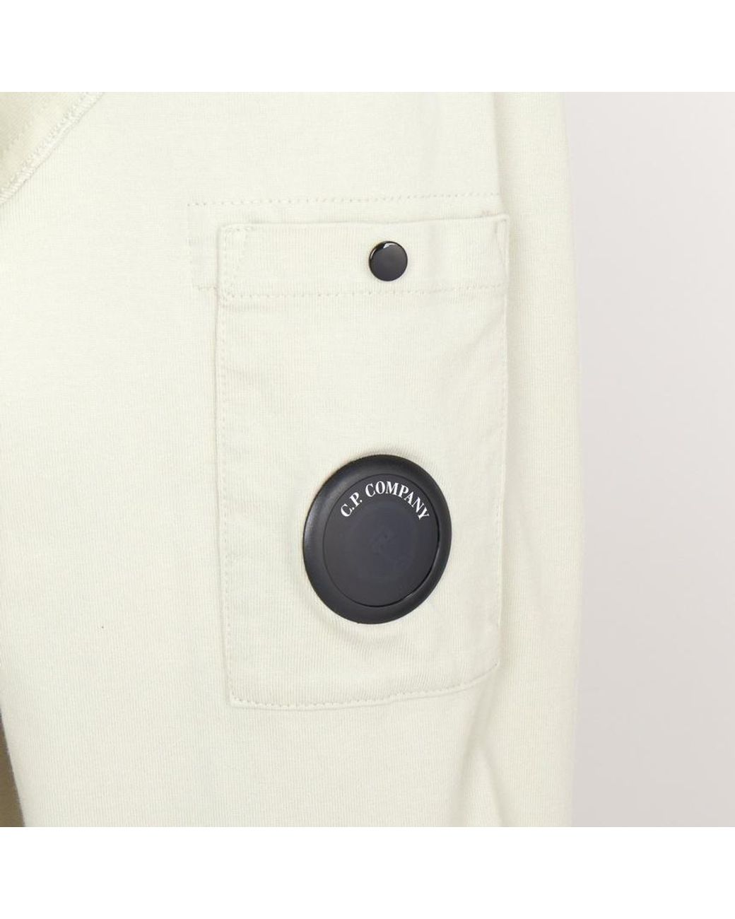 C P Company White Long-Sleeved Sweatshirt for men