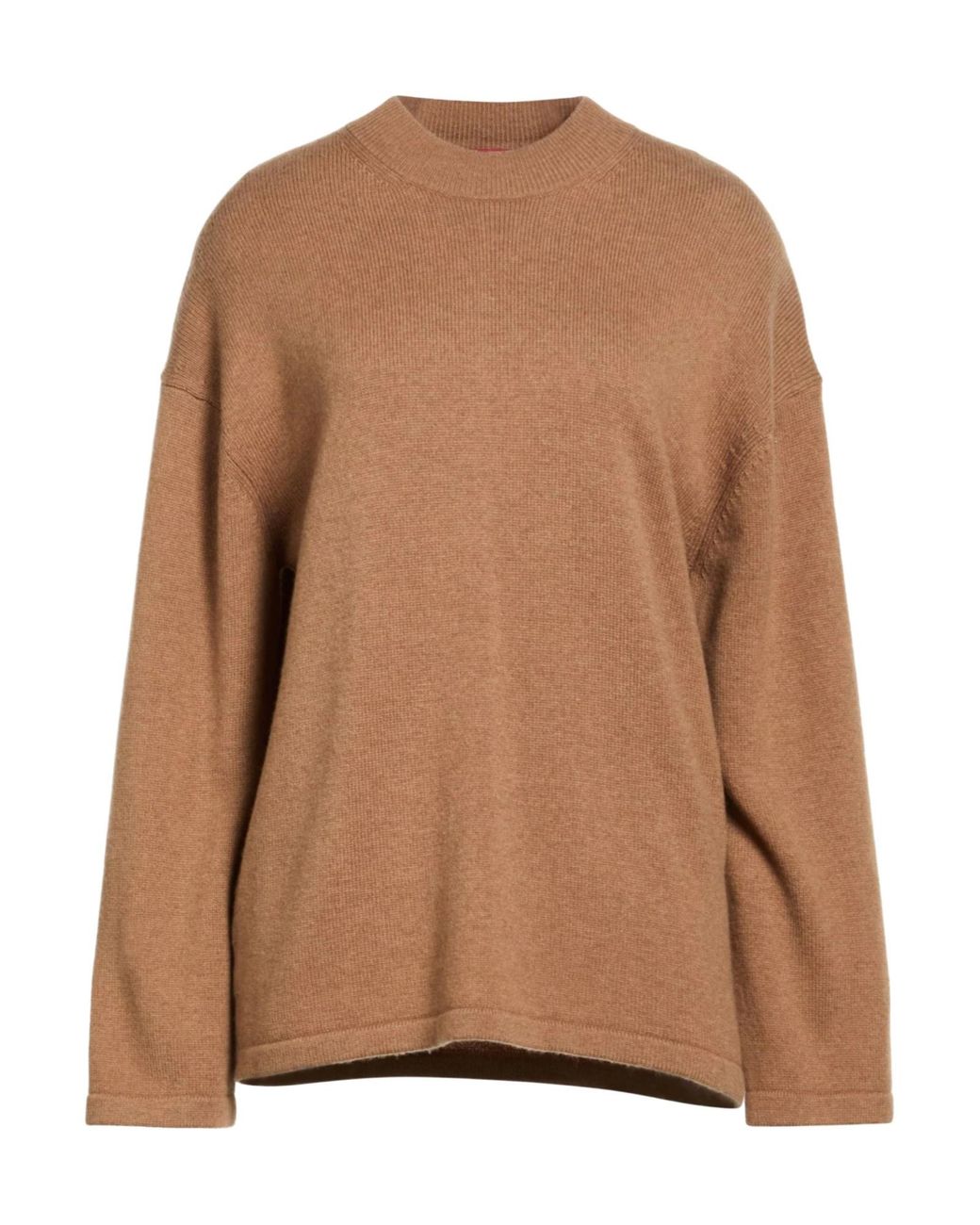 Max Mara Brown Crew-Neck Knit Sweater