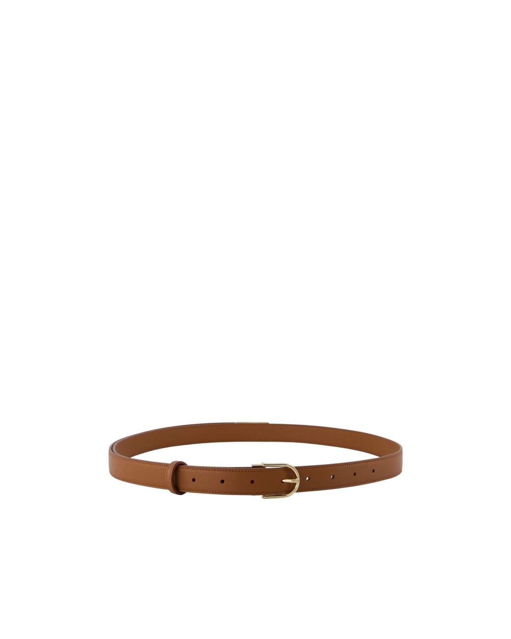 Victoria Beckham White Dorian B Slim Logo Belt