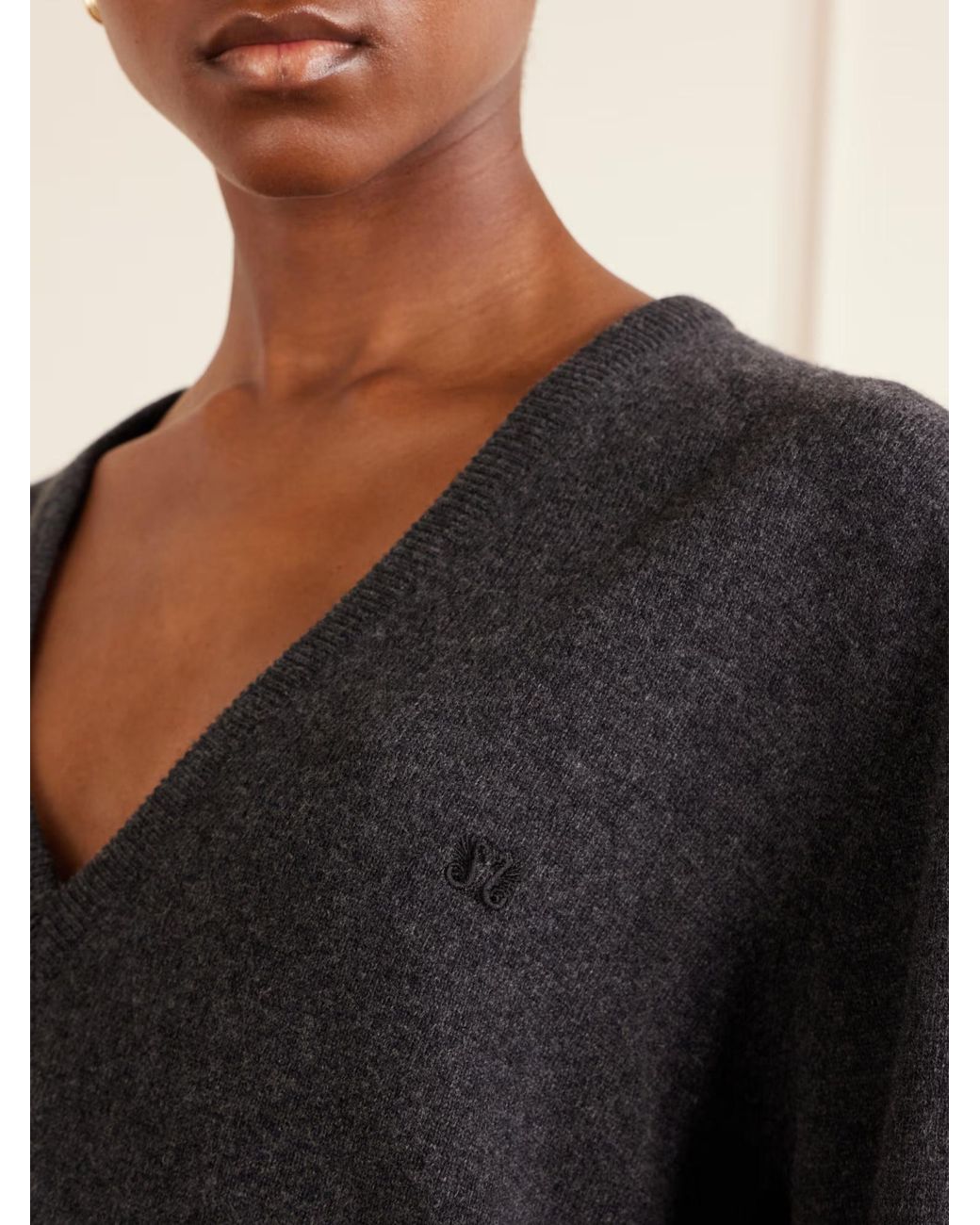 Blazé Milano Blue Highland Embroidered Wool And Cashmere Blend Sweater