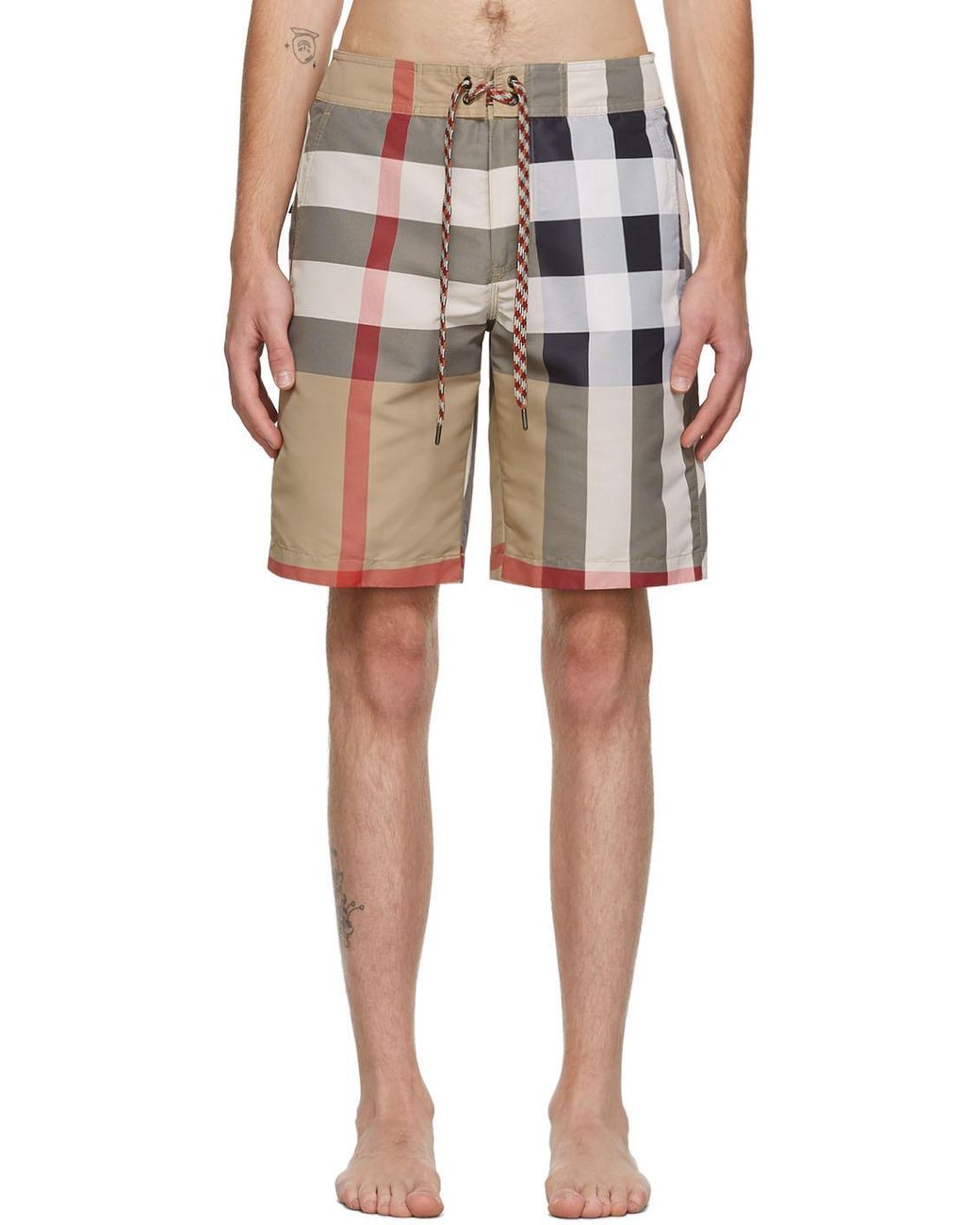 Burberry Multicolor Checked Swim Shorts for men