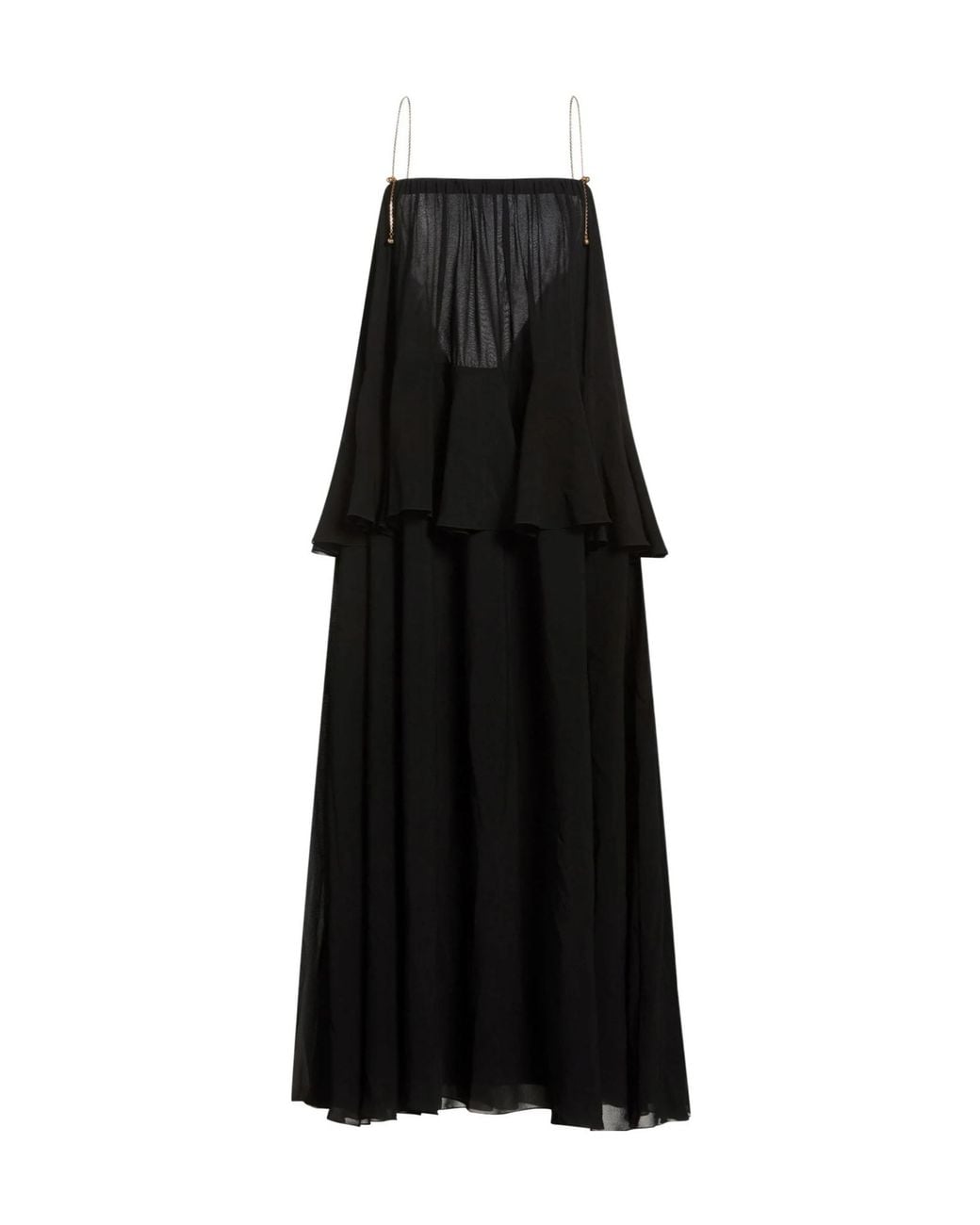 Chloé Black Maxi Dress Silk