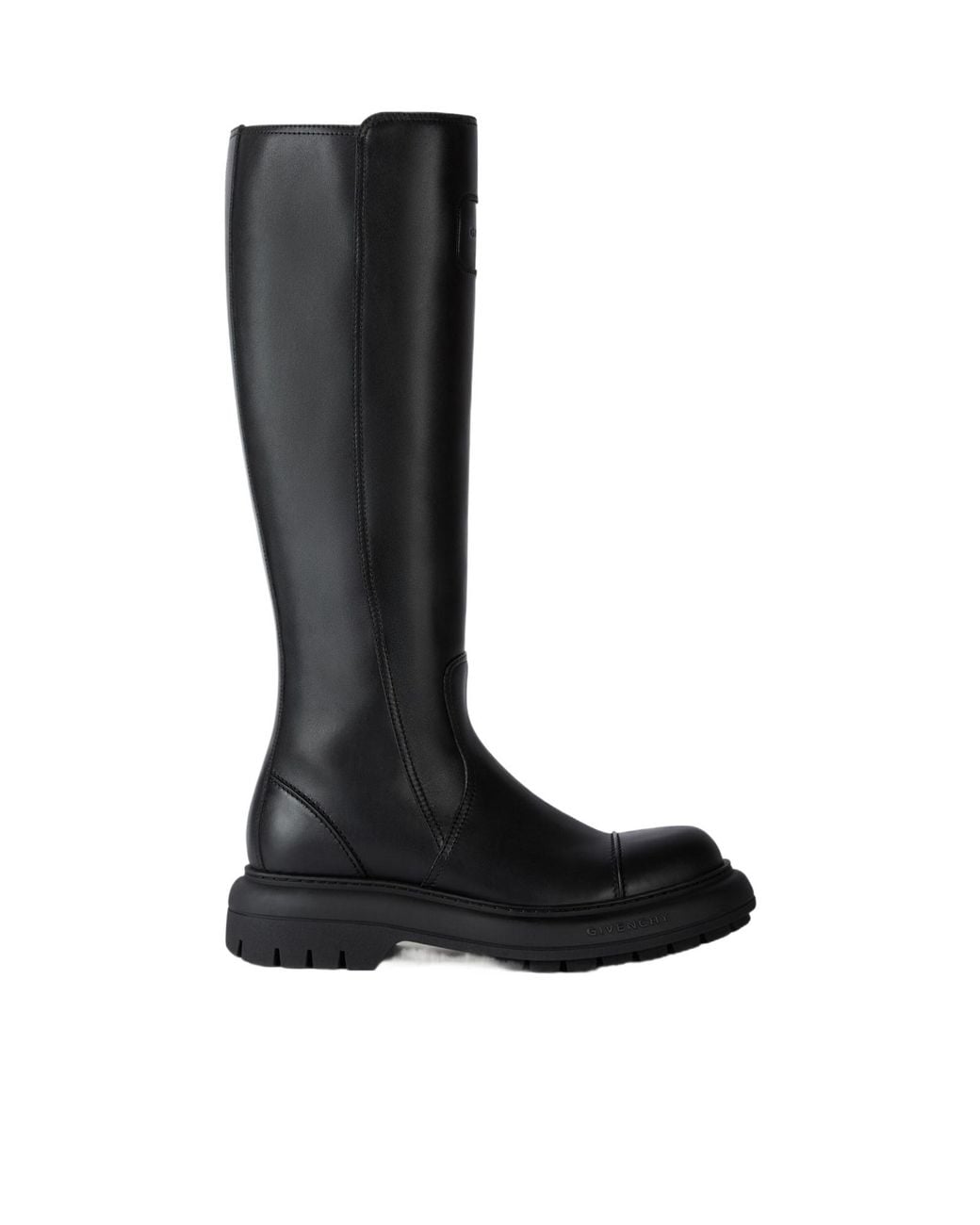 Givenchy Black Cargo Biker Knee High Boots for men