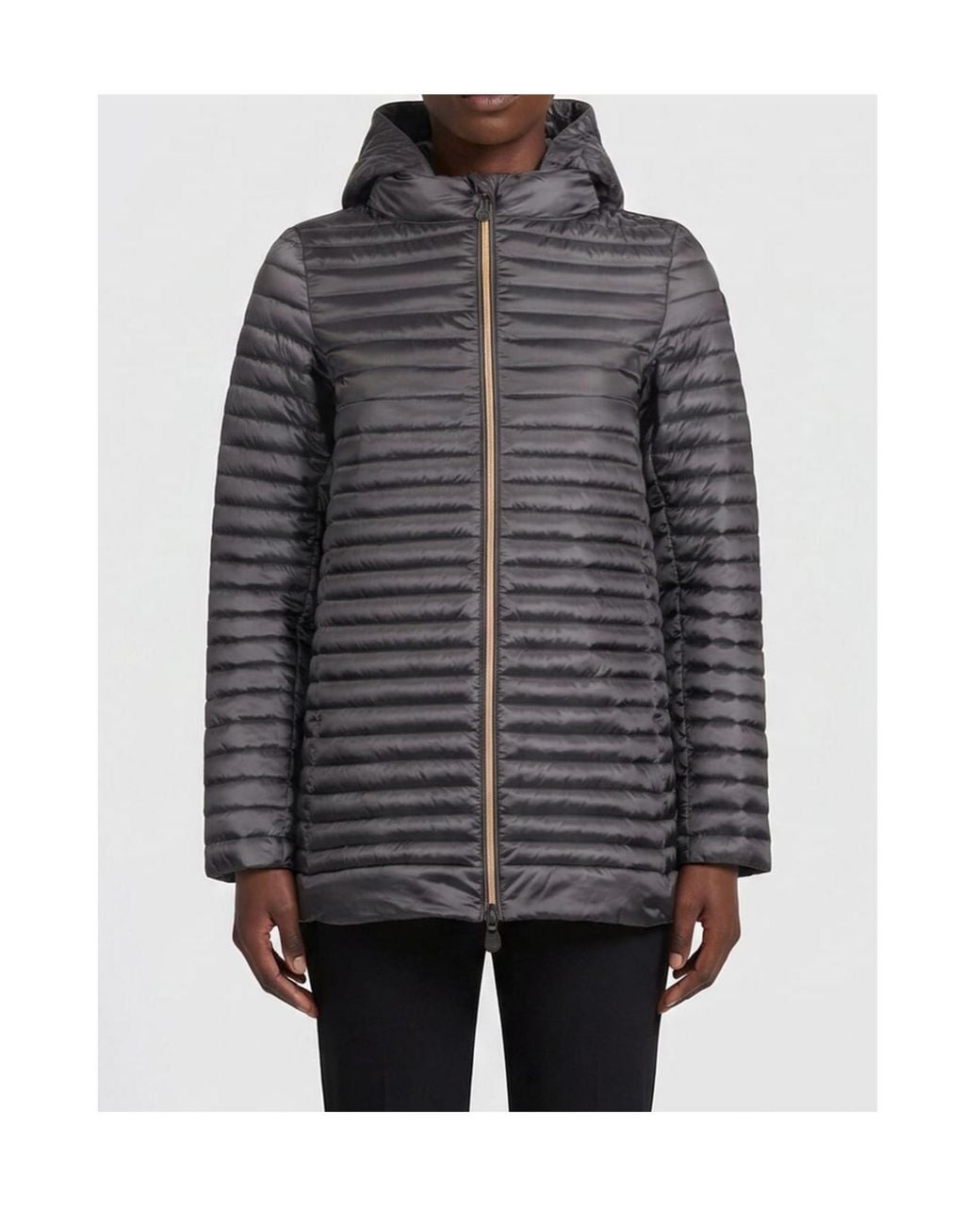 Save The Duck Gray Hooded Jacket