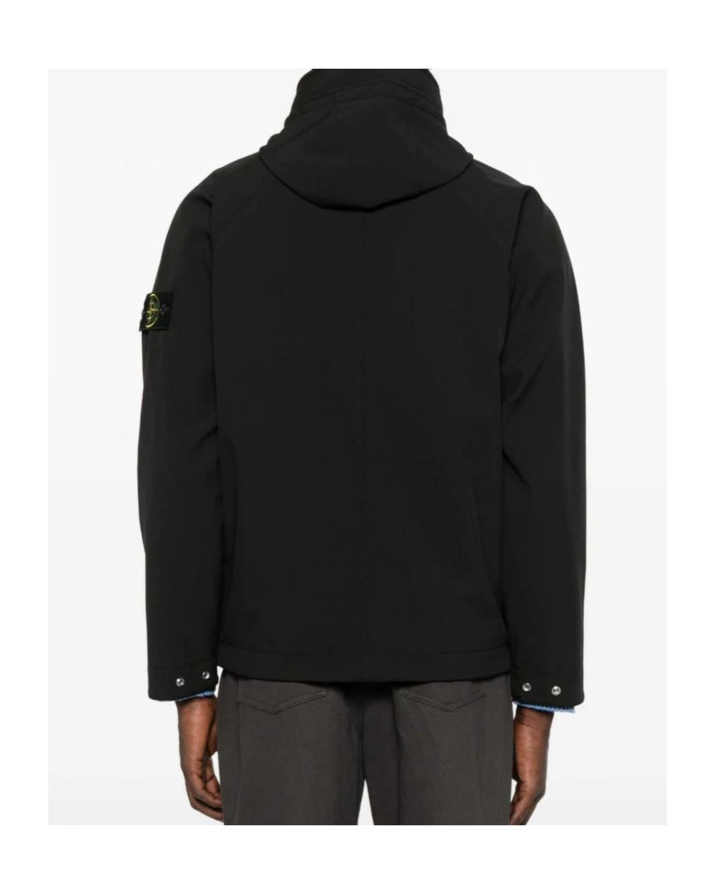 Stone Island Black Zip Bomber Jacket for men