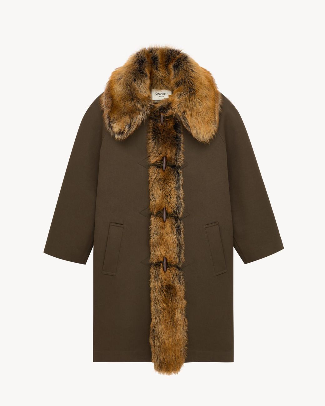 Saint Laurent Brown Long-Sleeved Coat