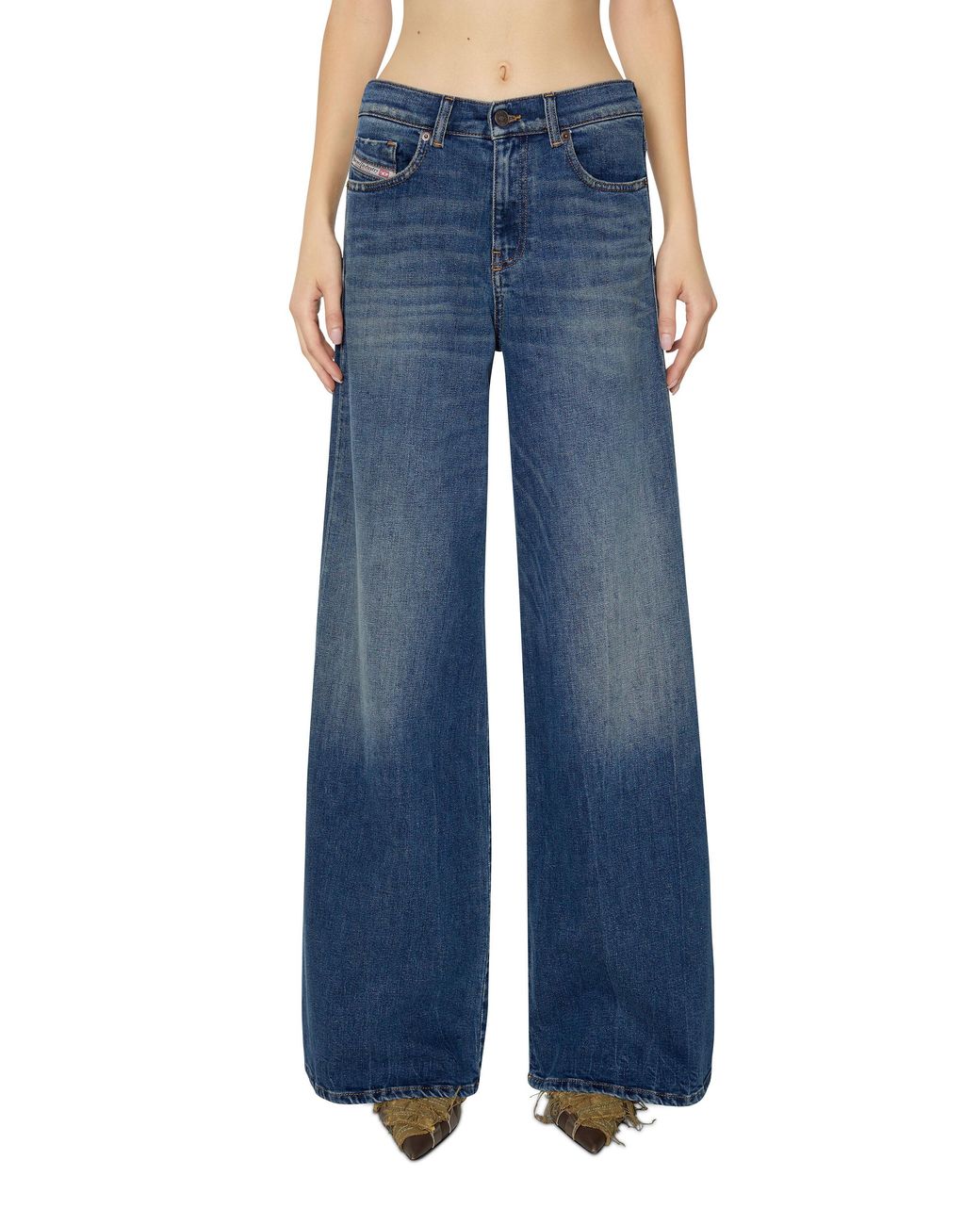 DIESEL Blue High-Rise Flared Jeans
