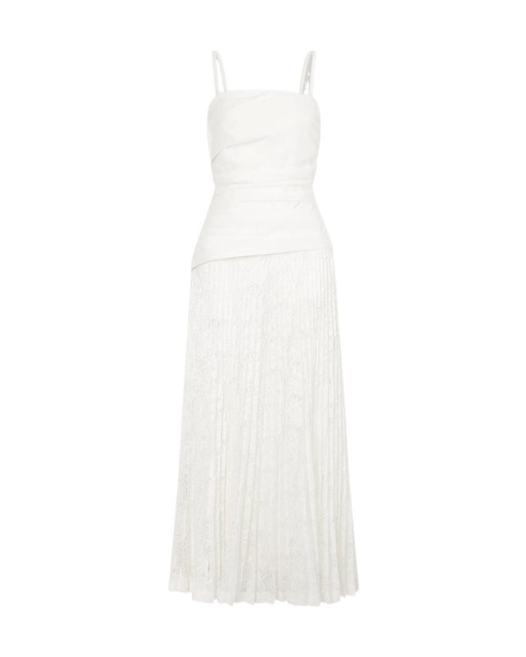 Jonathan Simkhai White Annalise Lace Midi Dress