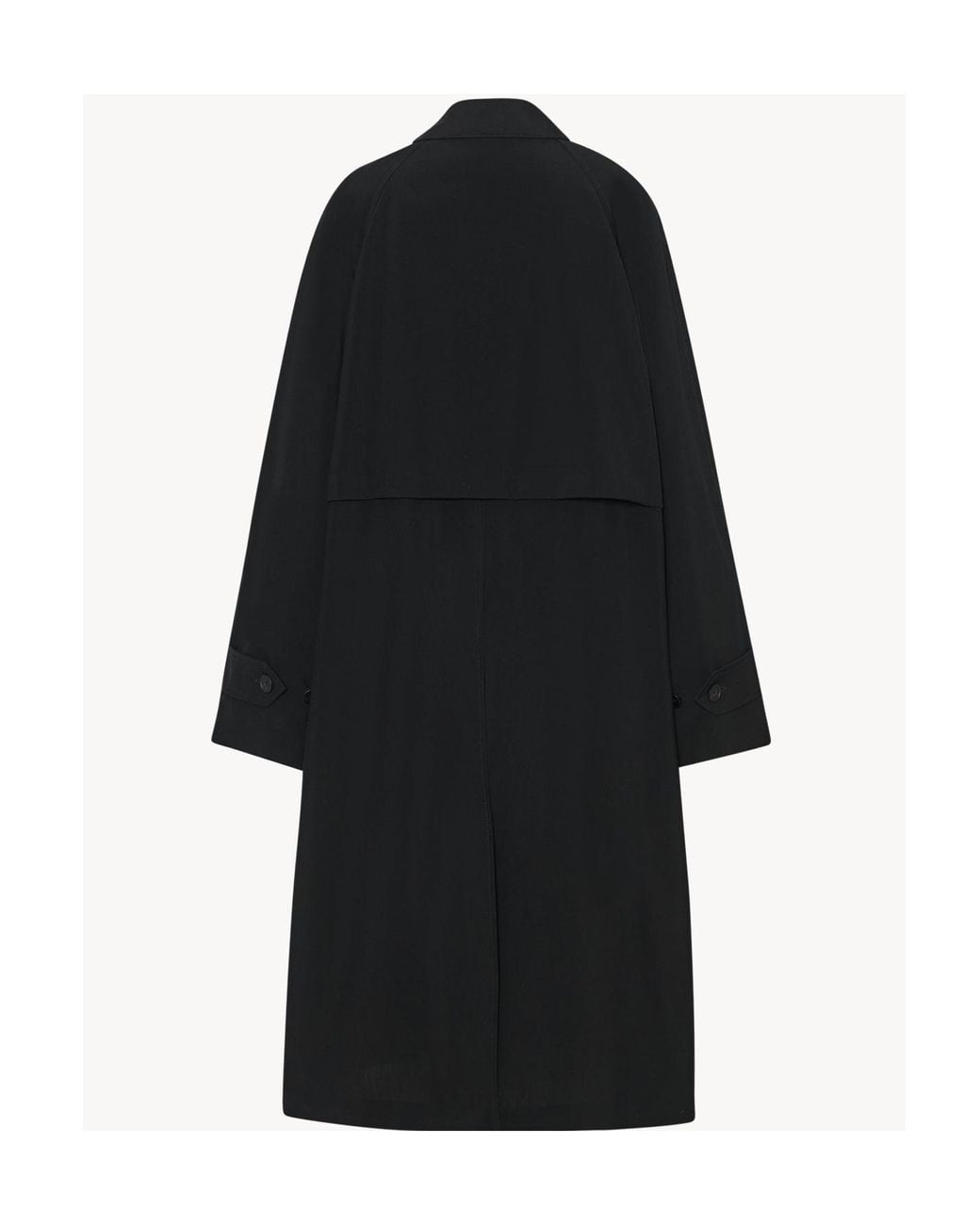 The Row Black Rocco Wool Coat