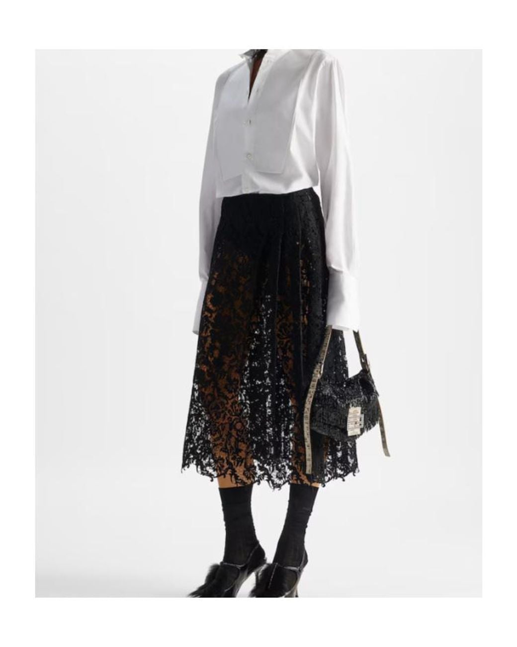 Fendi Black Re Edition Bag With Bead Fringes