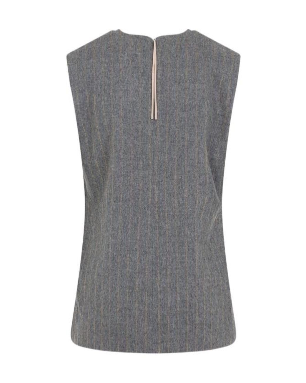 Carven Gray Pinstripe Vest