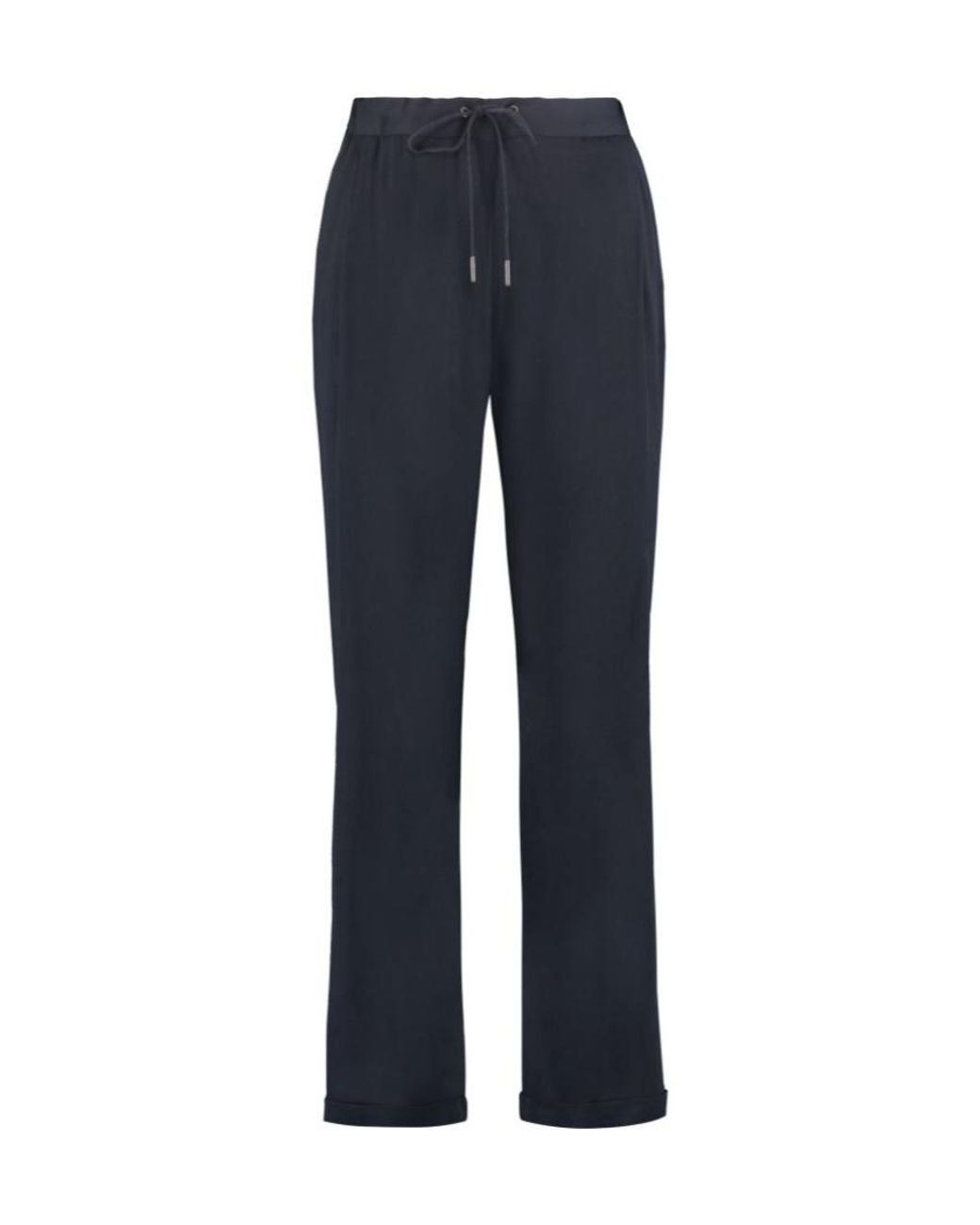 Fabiana Filippi Blue Straight-Leg Drawstring Trousers