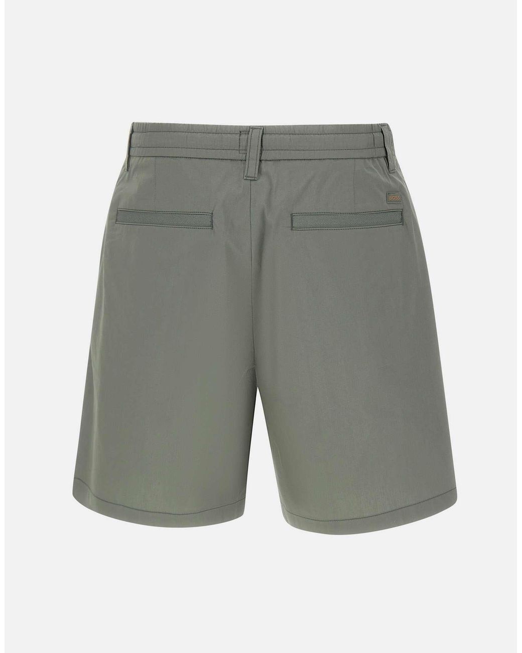 Boss Gray Drawstring Chino Shorts for men