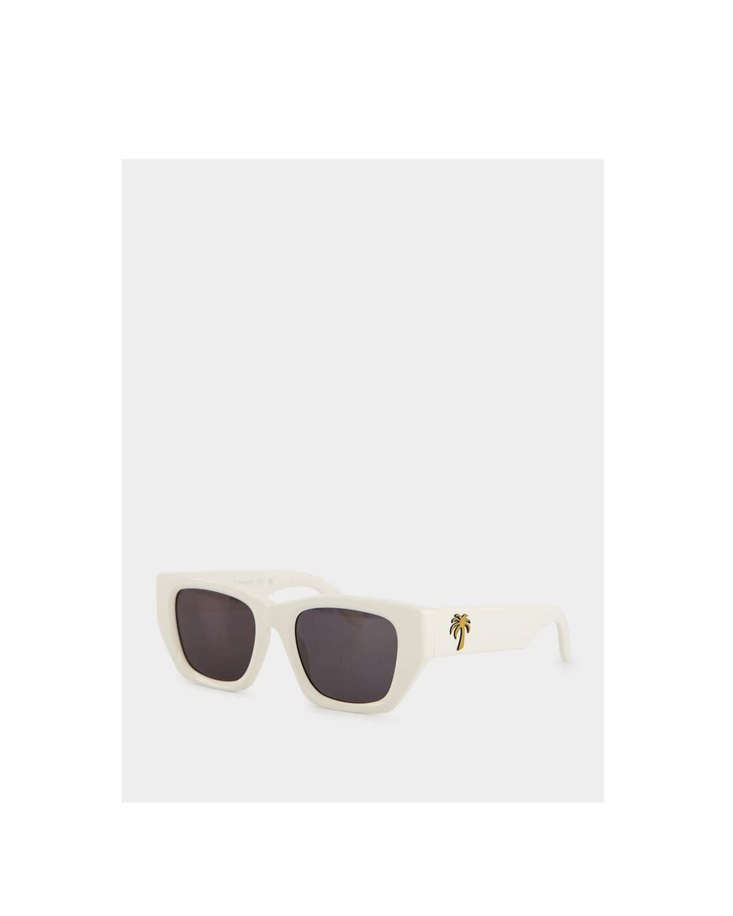 Palm Angels White Eyewear Hinkley Square Frame Sunglasses for men