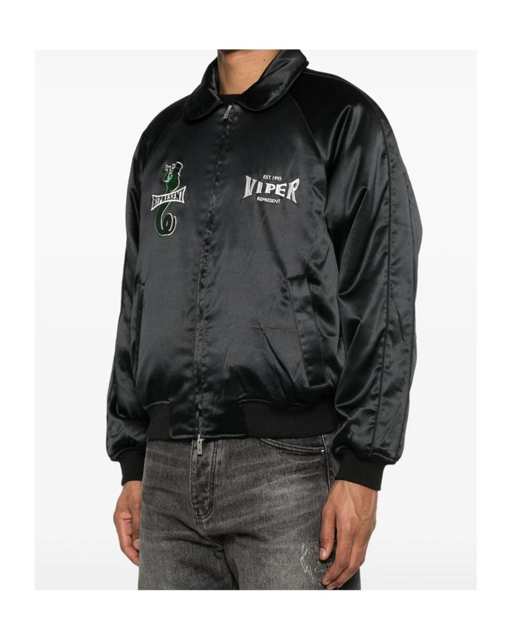 Represent Black Bomber Jackets for men