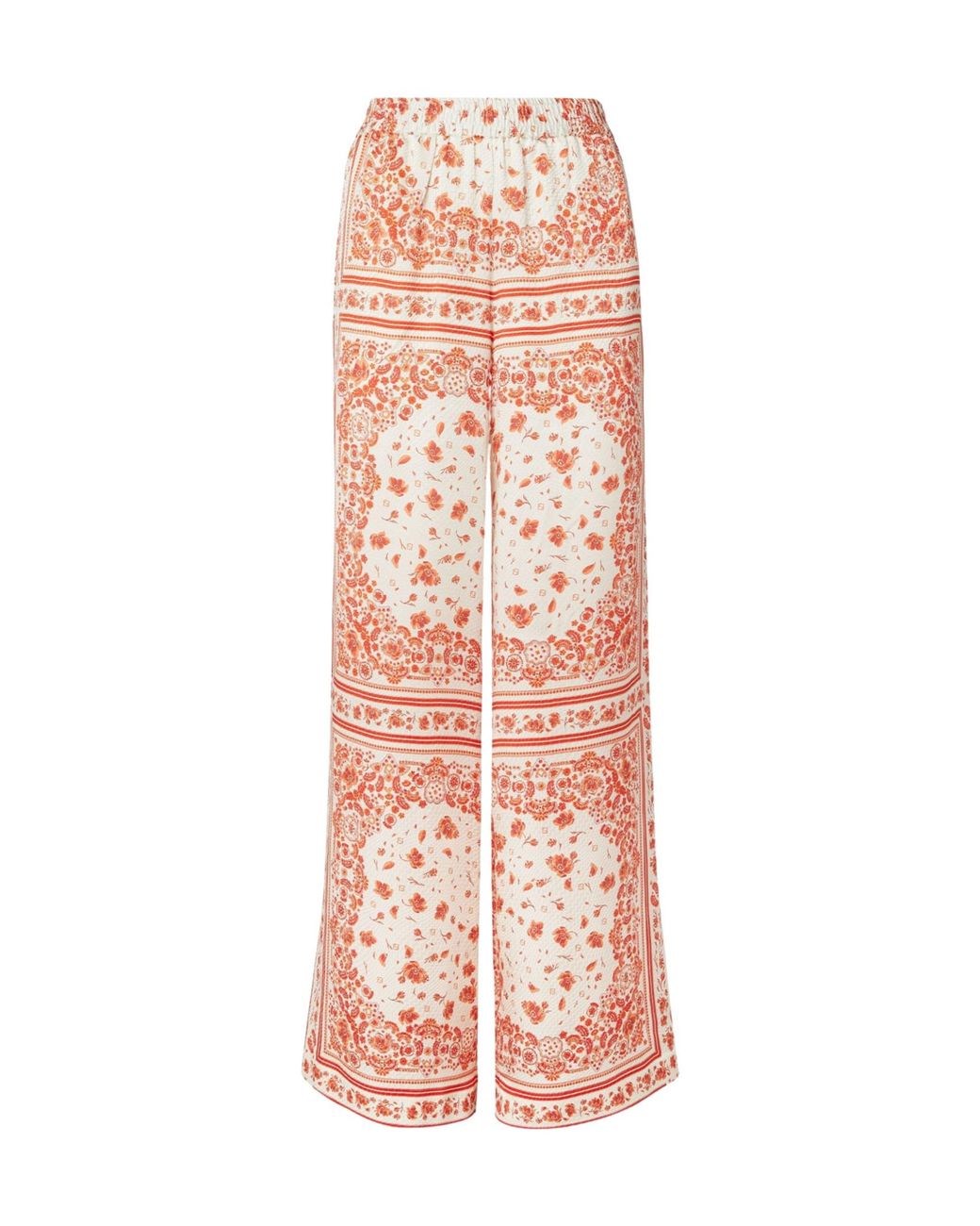Fendi Pink Coral Bandana Printed Wide-Leg Trousers