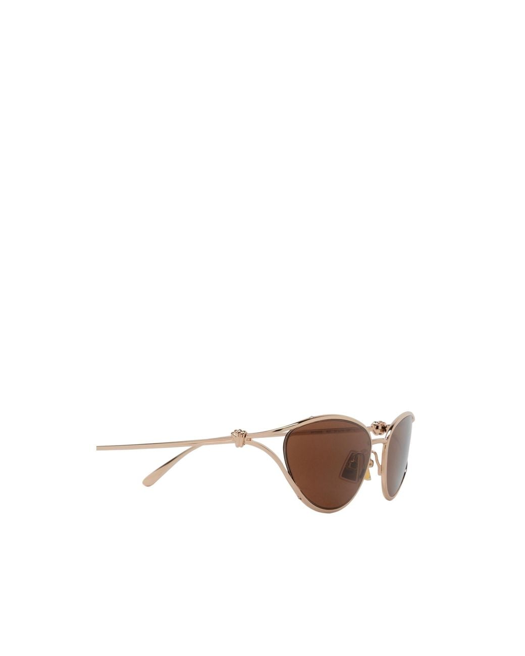 Bottega Veneta White Eyewear Cat-Eye Frame Sunglasses