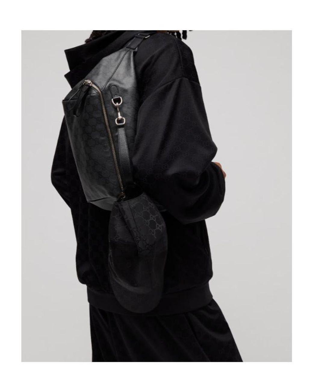 Gucci Black Small Crossbody Bag With Web for men