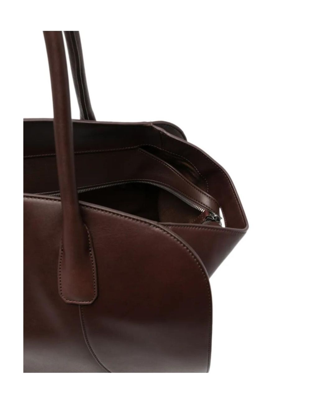 Emporio Armani Brown Logo-Plaque Leather Tote Bag for men