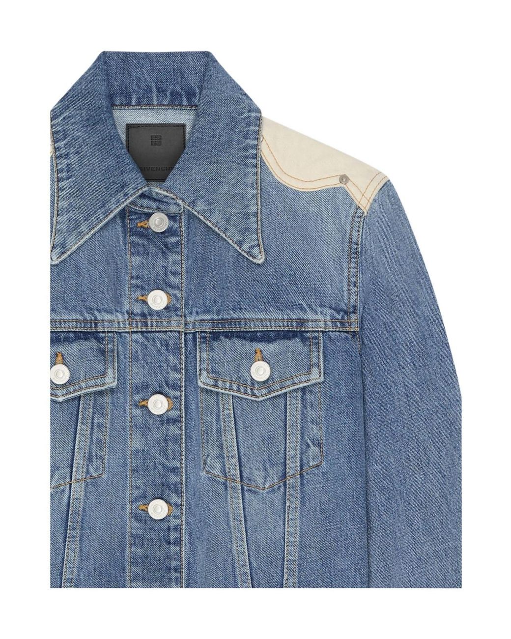 Givenchy Blue Collared Button-Up Denim Jacket