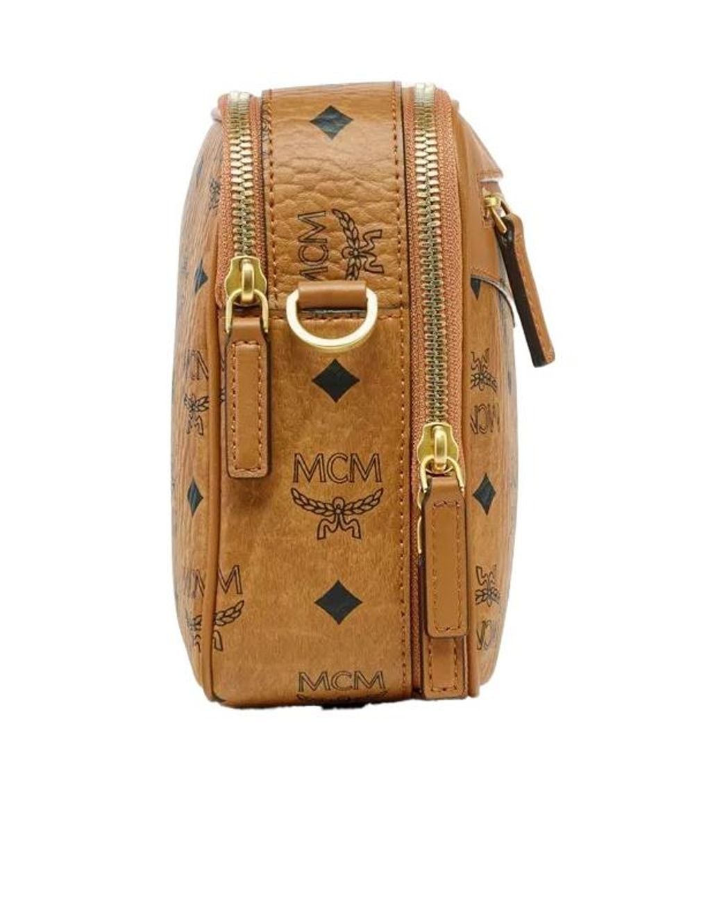MCM Brown Diamond Small Camera Bag for men
