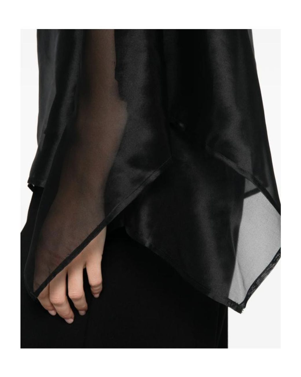 Staud Black Cape-Style Top