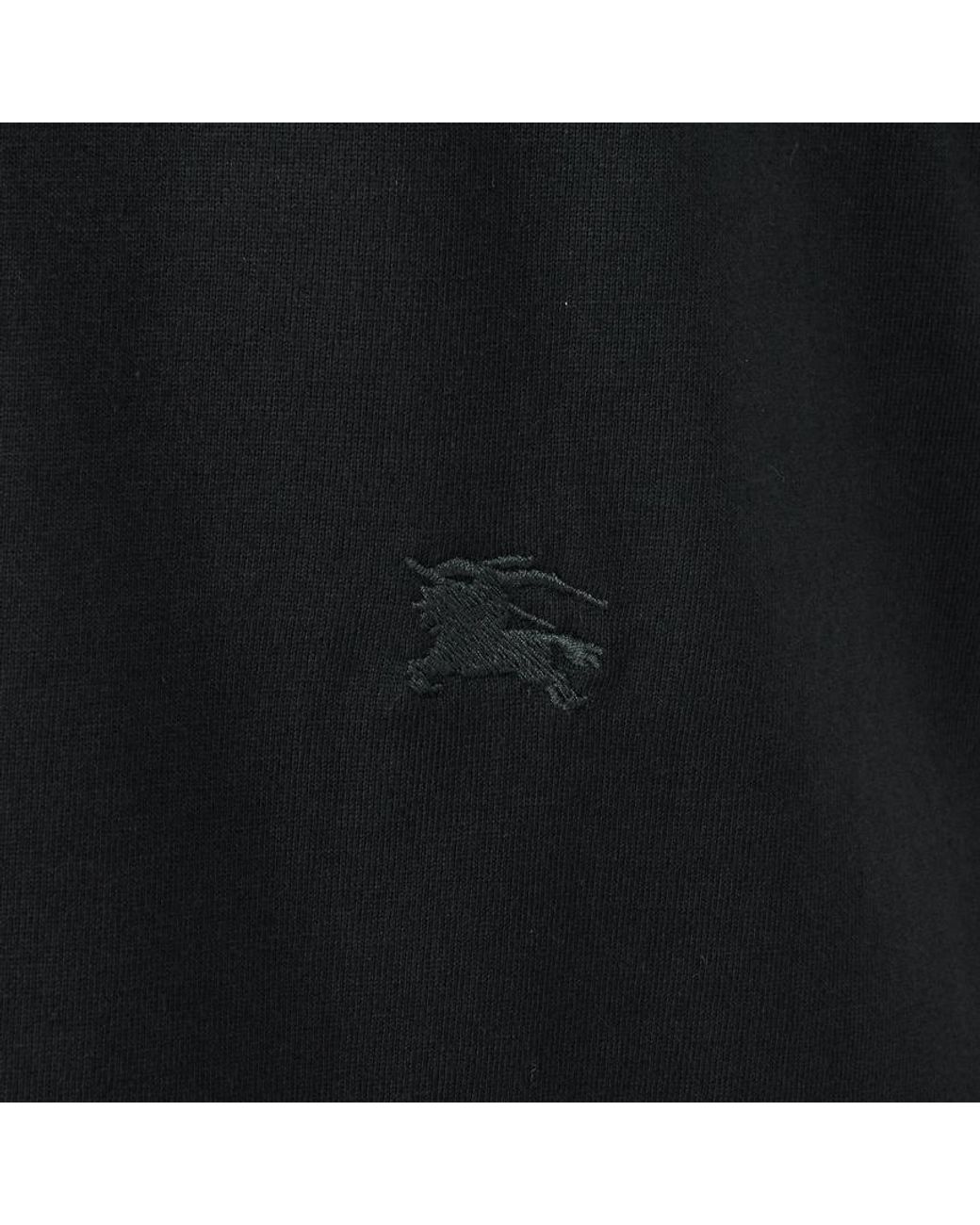 Burberry Black Checked-Trim Tied-Detail T-Shirt