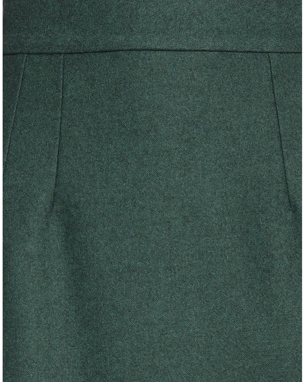 Dolce & Gabbana Green Solid Flannel Dress