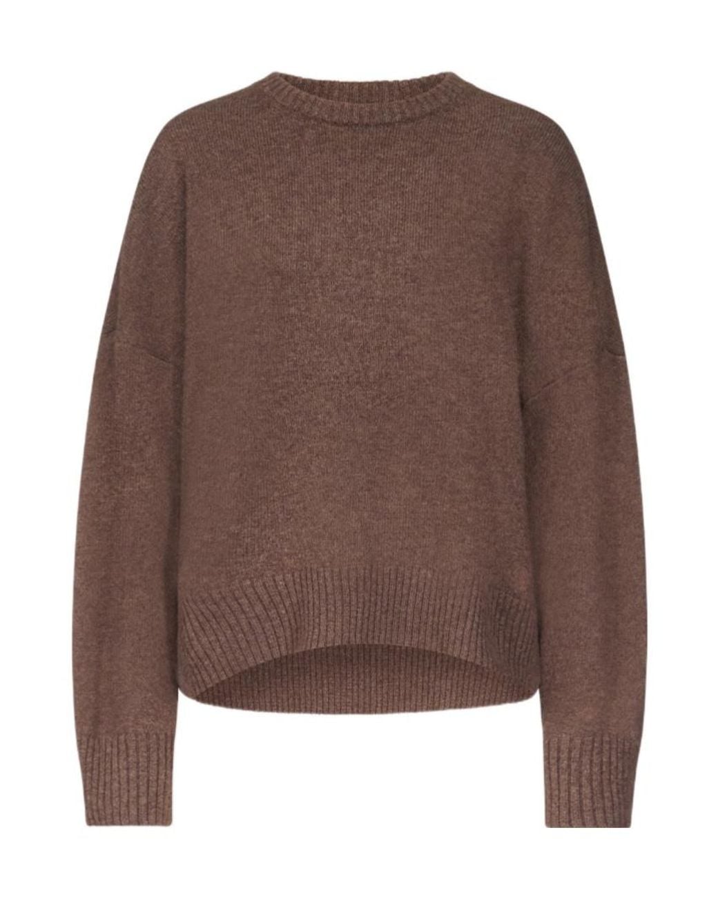Loulou de Saison Brown Anton Crewneck Knitted Jumper