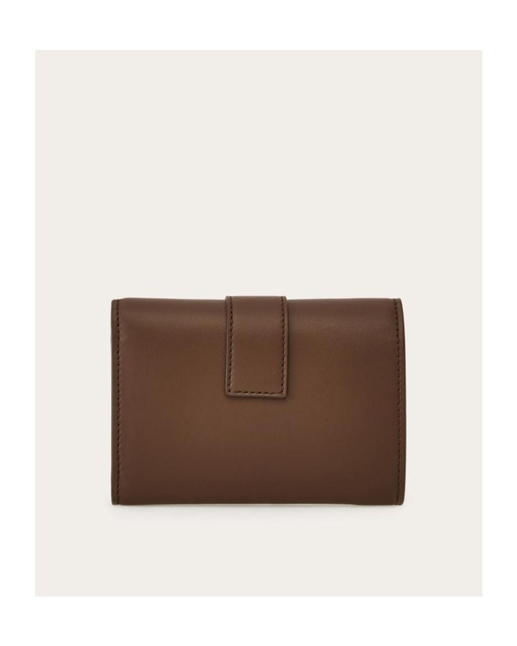 Ferragamo Brown Hug Two-Tone Wallet