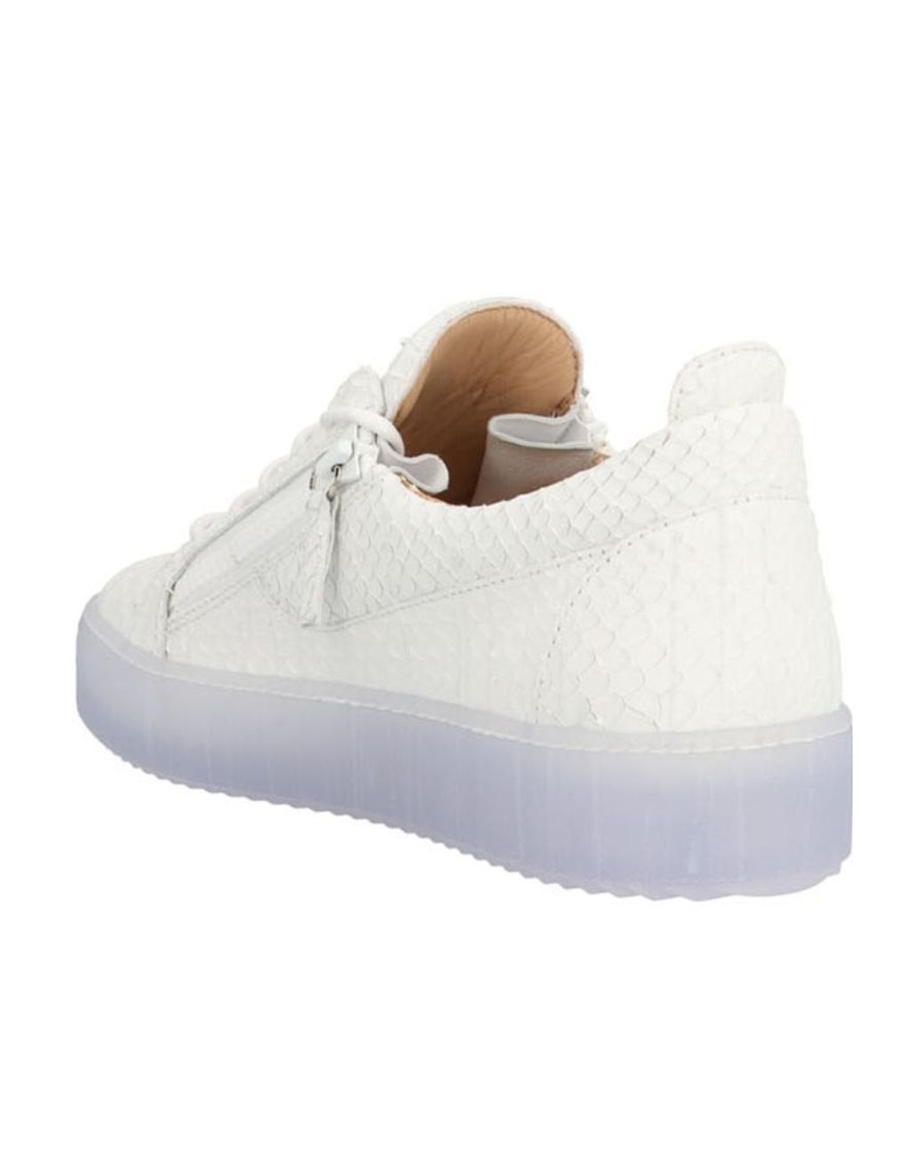 Giuseppe Zanotti White Frankie Lace-Up Sneakers for men