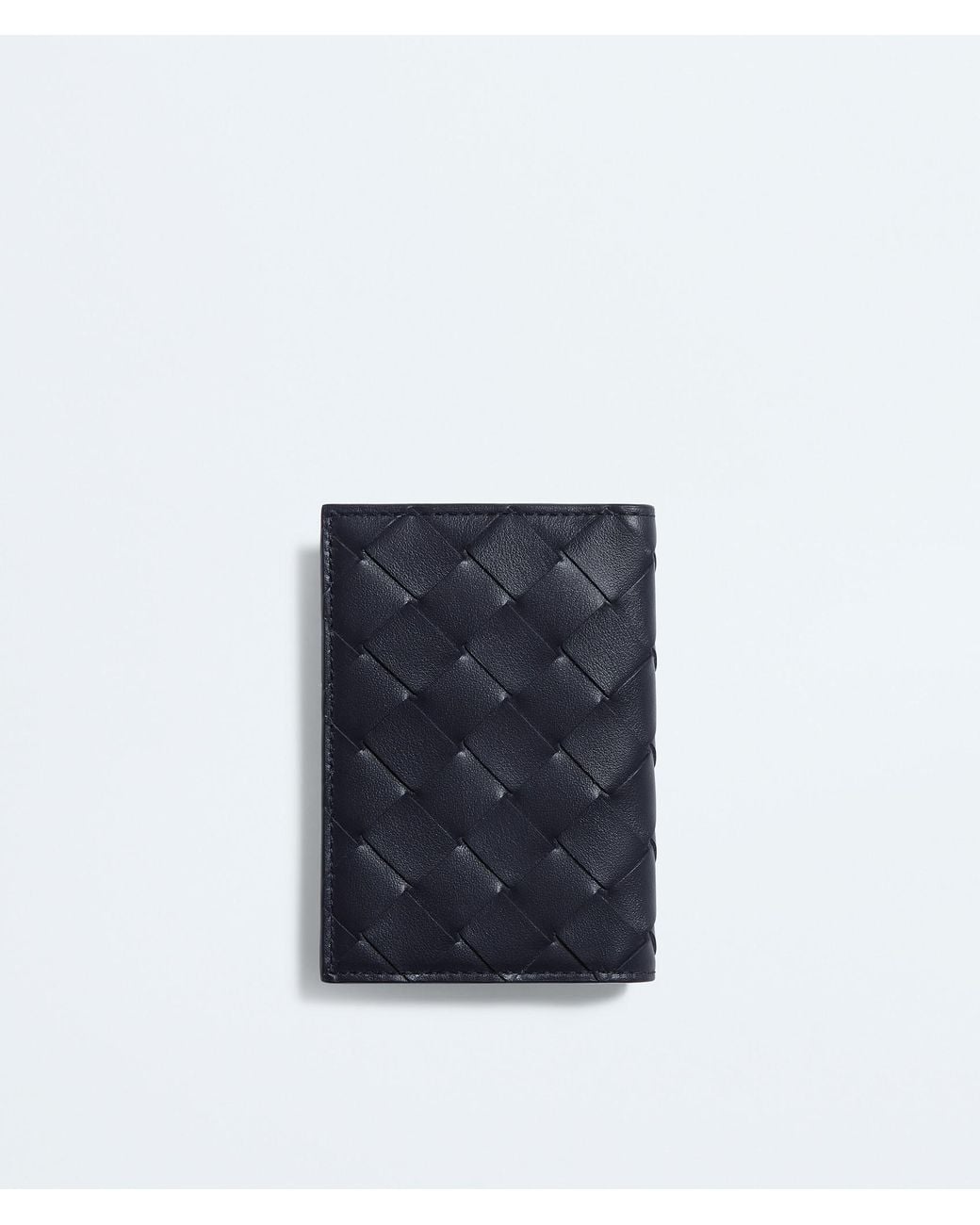 Bottega Veneta Blue Intrecciato Flap Card Case for men